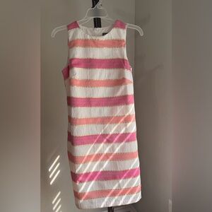 Vince Camuto Pink and Gold Patterned Dress